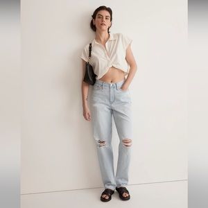 Brand new with tags! Madewell Slouchy Boyjean in Wrightlane Wash in coveted 25P